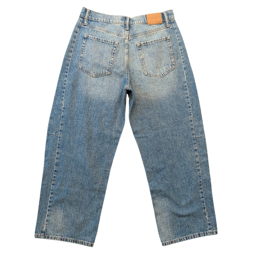 Aeropostale Barrel Blue Jean Womens Size 8 (Act 32x37) Wide Leg Denim NWT - Picture 2 of 8
